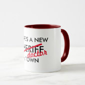 町の医学のしゃれに新しい保安官の医者があります マグカップ (正面右)