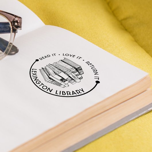 町の図書室読それが愛し返すカスタマイズの セルフインキングスタンプ