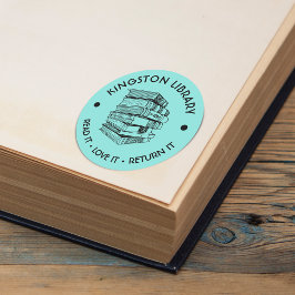 町の図書室読それが愛し返すカスタマイズの ラウンドシール