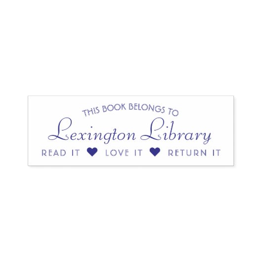 町の図書記それが戻ってくるのを愛する セルフインキングスタンプ (デザイン)