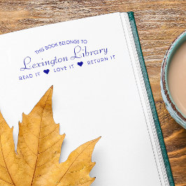 町の図書記それが戻ってくるのを愛する セルフインキングスタンプ