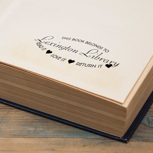 町の図書記それが戻ってくるのを愛する セルフインキングスタンプ