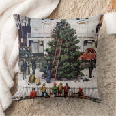 町の広場の木 クッション (ブランケット)