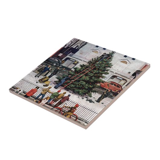 町の広場の木 タイル (側面)