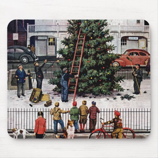 町の広場の木 マウスパッド (正面)