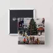 町の広場の木 缶バッジ (正面&裏面)