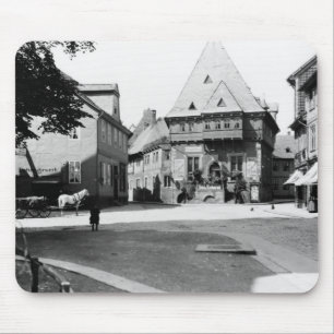町の広場、Goslar、c.1910の古いホテル マウスパッド