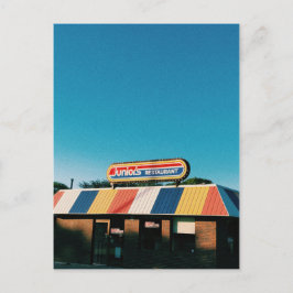 町の最も最高のなハンバーガー シーズンポストカード