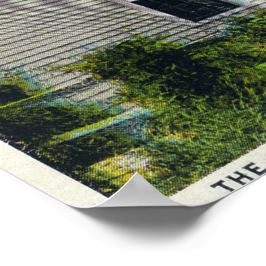 町の最古の家の眺め ポスター (角)