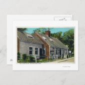 町の最古の家の眺め ポストカード (正面/裏面)