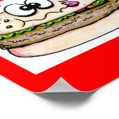 町の最高のポスターのハンバーガー ポスター (角)