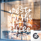 町の最高の新鮮なコーヒー、田舎の喫茶店 ウィンドウサイン (カフェ窓)