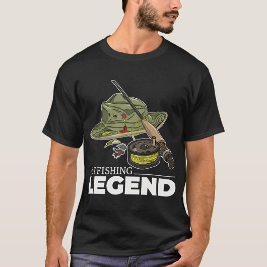 町の最高の釣り師のためのフライフィッシングの伝説 Tシャツ (正面)