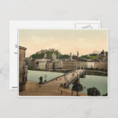 町の橋,ザルツブルグ,オーストリア – ハンガリー珍しい写真 ポストカード (正面/裏面)