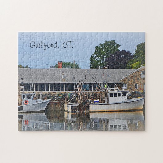 町の波止場のパズル ジグソーパズル (横)