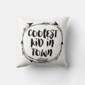 町の白黒枕の最もクールな子供 クッション (裏面)
