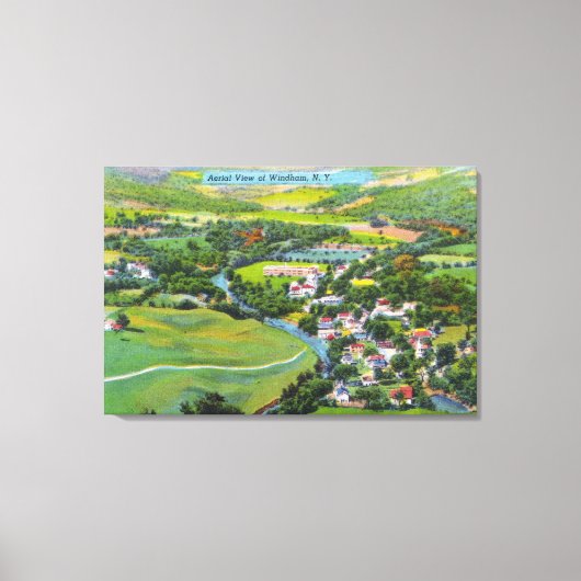 町の空中表示9 キャンバスプリント (正面)