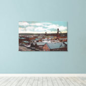 町の空中表示、トレイントラックズナンパ、ID キャンバスプリント (インサイチュ (ウッドフロア))