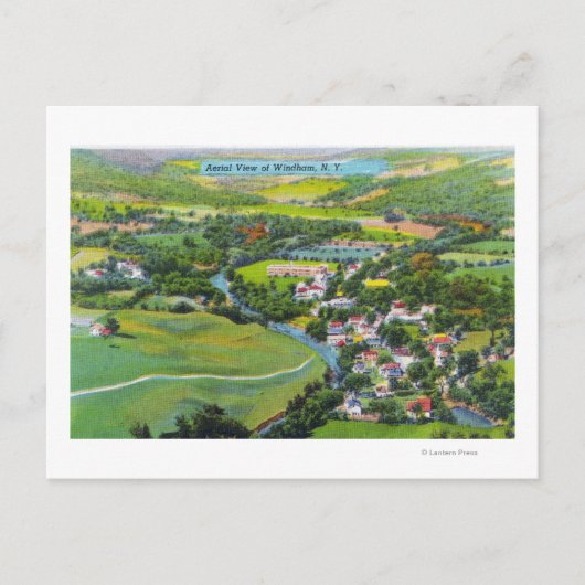 町の空中表示 ポストカード (正面)