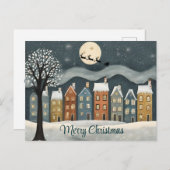 町の素朴クリスマス ポストカード (正面/裏面)