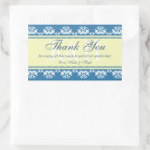 町の縁ど外に感謝していの青いレースの抱き枕 長方形シール (バッグ)