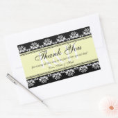 町の縁ど外に感謝していの黒いレースの抱き枕 長方形シール (封筒)