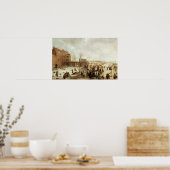 町の近くの氷の上のシーン， c.1615 ポスター (キッチン)