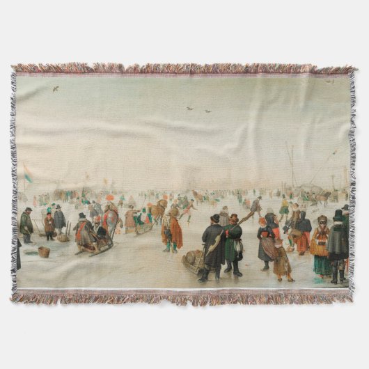 町の近くの氷を楽しむ1620ヘンドリックAvercamp スローブランケット (正面)