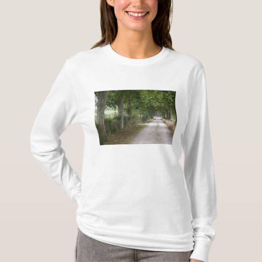 町の近くの田舎の土の道 Tシャツ (正面)