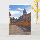 町の通りの挨拶状 カード (黄色い花)