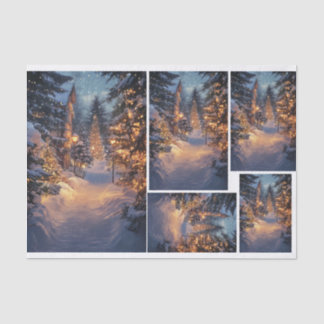 町の雪の夜 薄葉紙