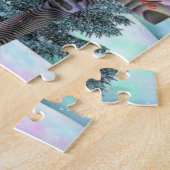 町の霜の降りたクリスマスジグソーギフト ジグソーパズル (側面)