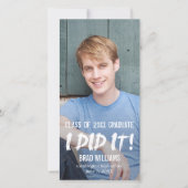 町を彩る 卒業のお知らせ 案内状 (正面)