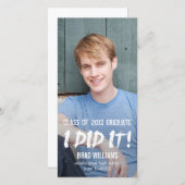 町を彩る 卒業のお知らせ 案内状 (正面/裏面)