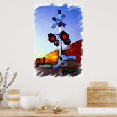 町を疾走する列車 ポスター (キッチン)