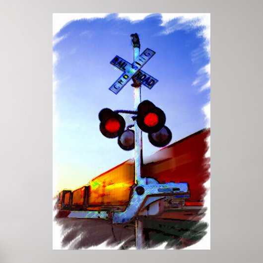 町を疾走する列車 ポスター (正面)