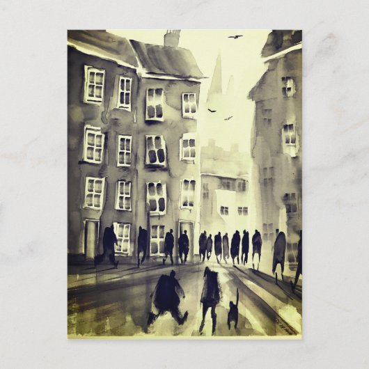 町カラフル芸術葉書#12 ポストカード (正面)