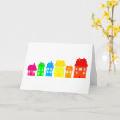 町カラフル カード (黄色い花)