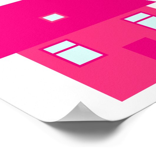 町カラフル ポスター (角)