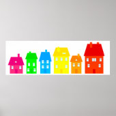 町カラフル ポスター (正面)