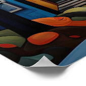 町カラフル ポスター (角)