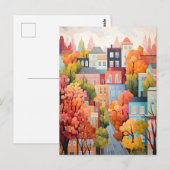 町カラフル ポストカード (正面/裏面)