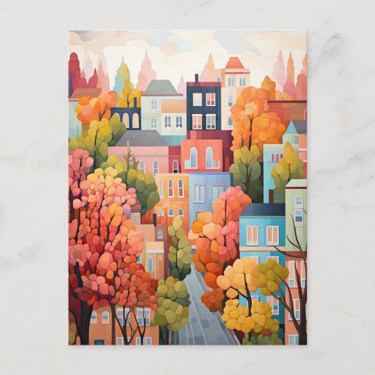 町カラフル ポストカード (正面)