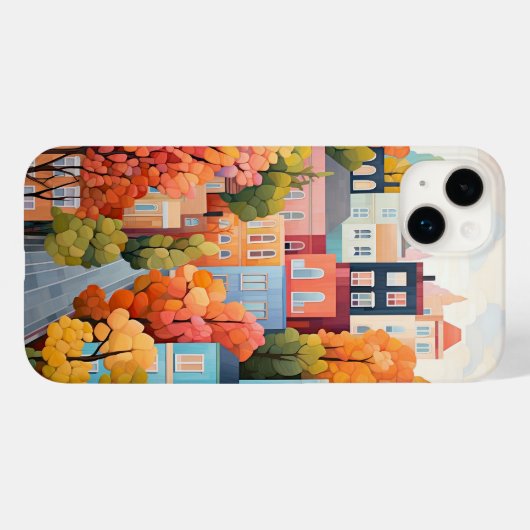 町カラフル Case-Mate iPhoneケース (裏面 (横))