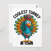 町クールに七面鳥 ポストカード (正面/裏面)