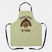 町クールの七面鳥クールおもしろい エプロン (正面)