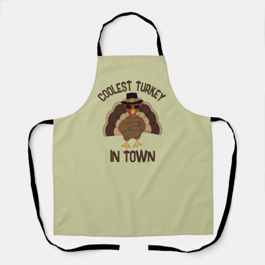 町クールの七面鳥クールおもしろい エプロン (正面)