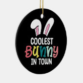 町クールイースターバニーうさぎ セラミックオーナメント (右)