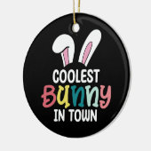町クールイースターバニーうさぎ セラミックオーナメント (左)