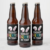 町クールイースターバニーうさぎ ビールラベル (ボトル)